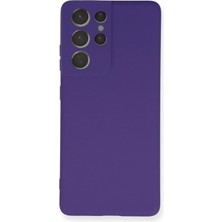 Lowell Home Ieg  Samsung Galaxy S21 Ultra Kılıf Nano Içi Kadife Silikon - Mor LWLRSHM-76W5