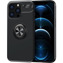 Lowell Home Ieg  iPhone 13 Pro Max Kılıf Range Yüzüklü Silikon - Siyah LWLRSHM-76W5