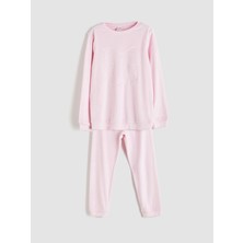 Lc Waikiki Yeni Sezon Bisiklet Yaka Kadife Kız Çocuk Pijama Takımı