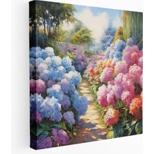 Popcas  Ortanca Bahçe Kanvas Tablo - Ortanca Kanvas Tablo Duvar Sanatı