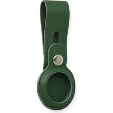 Lowell Home Ieg  Airtag Askılı Deri Kılıf - Koyu Yeşil LWLRSHM-76W5
