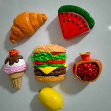 Hamburger,nar, Kruvasan, Dondurma, Nar , Karpuz, Limon 6lı Magnet