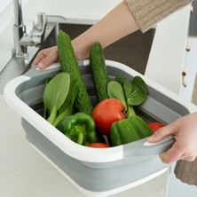 Lowell Home Katlanabilir Süzgeçli Kesme Tahtası ve Badya LWLHM-RSYT367