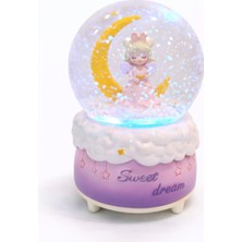 Zeflazerhediyelik Kişiye Özel Sevimli Kız Kar Küresi – Sweet Dream Masalsı Snow Globe (Büyük Boy)