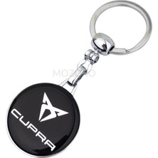 Mozoko Yüksek Kaliteli Siyah Cupra Logolu Damla Baskılı Şık Hediyelik Araç Anahtarlığı