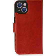 Lowell Home Ieg  iPhone 14 Kılıf Trend S Plus Kapaklı Kılıf - Kırmızı LWLRSHM-76W5