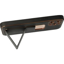 Lowell Home Ieg  iPhone 12 Pro Kılıf Coco Deri Standlı Kapak - Siyah LWLRSHM-76W5