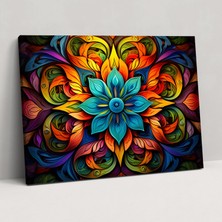 Popcas  Hipnoz Etkili Kaleydoskop Tasarımı Kanvas Tablo - Canlı Renkler Duvar Dekorasyonu