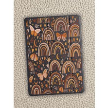 Nurdic iPad Pro 13 2025 M5 Uyumlu Kılıf Uyku Modlu Kalem Bölmeli Desenli Gökkuşağı