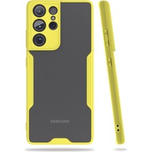 Lowell Home Ieg  Samsung Galaxy S21 Ultra Kılıf Platin Silikon - Sarı LWLRSHM-76W5