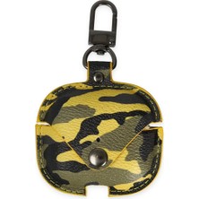 Lowell Home Ieg  Airpods Pro 2 (2.nesil) Çanta Kamuflaj Deri Kılıf - Sarı LWLRSHM-76W5