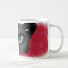 Tp Siyah Renkli Kedi Temalı Porselen Kupa Bardak