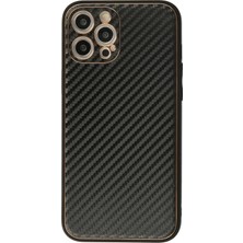 Lowell Home Ieg  iPhone 12 Pro Kılıf Coco Karbon Silikon - Siyah LWLRSHM-76W5