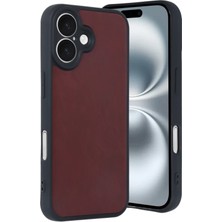 Lowell Home Ieg  iPhone 16 Kılıf Aras Deri Kapak - Bordo LWLRSHM-76W5