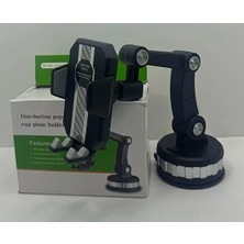 Araç Içi Telefon Tutucu – Vakumlu, Ayarlanabilir, Tek Tuş Açılır Oto Telefon Standı Aksesuarım