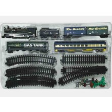 Vardem Çocuklar Için 33 Parça Dev Raylı Klasik Tren Seti - Sesli ve Işıklı Efektli