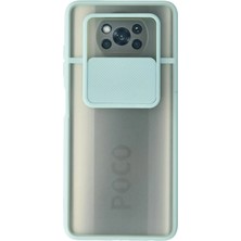 Lowell Home Ieg  Xiaomi Pocophone X3 Kılıf Palm Buzlu Kamera Sürgülü Silikon - Turkuaz LWLRSHM-76W5