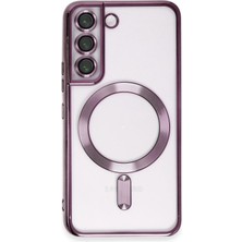 Lowell Home Ieg  Samsung Galaxy S22 Kılıf Kross Magneticsafe Kapak - Mor LWLRSHM-76W5