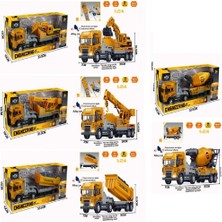 Indispensablely KLX800-248 Sürtmeli Işıklı Müzikli 1:24 Kazıcı Taşıyan Tır -Adet Fiyatıdır