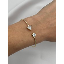 Luseda Üçgen & Yuvarlak Zirkon Taşlı Ayarlanabilir Bileklik