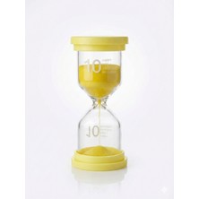 Lowell Home Renkli 10 Dakika Kum Saati - Dekoratif Cam Zamanlayıcı -Mutfak, Ders ve Oyun Süre Ölçer Lwlhm-R