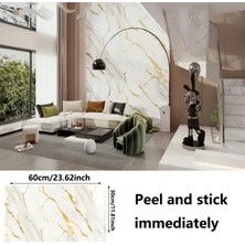 Lowell Home Vinil Beyaz Mermer Desenli Alüminyum Plastik Duvar Sticker LWLHM-RSYT367