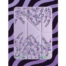 Nurdic Mi Pad 5 11.0" Kılıf Uyku Modlu Kalem Bölmeli Desenli Lavanta