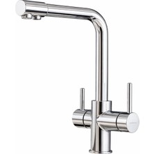 Primeflow Pro Üç Yollu Arıtmalı Premium Mutfak Eviye Bataryası Musluğu