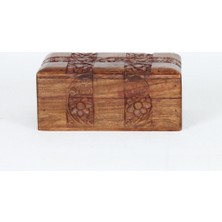 Otantik Çarşı Ahşap Oymalı Kutu 15X10X6 Cm.