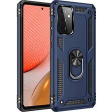 Lowell Home Ieg  Samsung Galaxy A72 Kılıf Sofya Yüzüklü Silikon Kapak - Lacivert LWLRSHM-76W5
