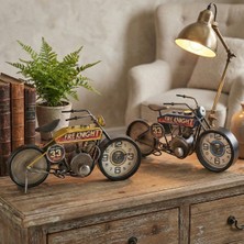 Lowell Home Ieg Yarış Motoru Tasarımlı Masaüstü Saat  LWLHMRS-İEG4256