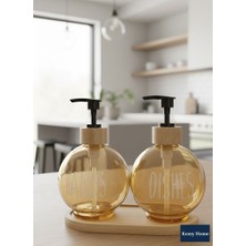 Kemy Home Yuvarlak Cam 2’li Sabunluk Seti – Minimal Dishes & Hand Tasarımı