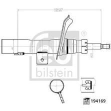 Febi Febı 194169 Amortisör Ön Aks Sol Citroen-Peugeot 5202AX-5202EY-5202GG-5202GJ-5202GP