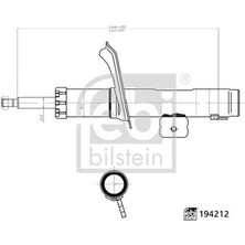 Febi Febı 194212 Amortisör Ön Aks Sol Citroen-Peugeot 5202AS-5202AV-5202CK-5202EP-5202ER