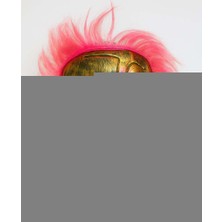 Indispensablely Wild Skull - Bakır Kafatası Pembe Saçlı Iskelet Maske
