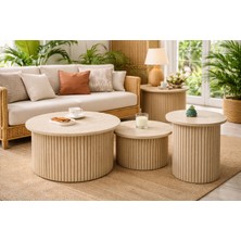 Furax Zigon Orta Sehpa Pena Traverten Gri