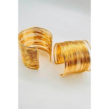 Beta Moda Hub Tel Bilezik - Altın