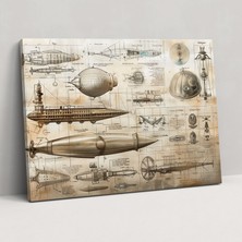 Popcas  Yenilikçi Tasarımlar Kanvas Tablo - Leonardo Da Vinci Duvar Sanatı