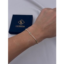 Luseda VIP Nazar Taşlı Hamsa Fatma Ana Eli 17+3 CM Ayarlanabilir Bileklik