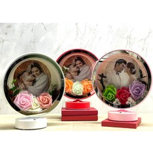 Lowell Home Ieg Kişiye Özel Gül Desenli Fotoğraf Alanlı Ledli Çerçeve  LWLHMRS-İEG4256