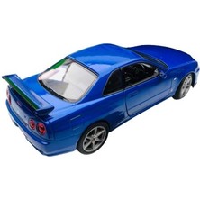 Welly Nissan Skyline Gt-R (R34) Mavi 1/36 Model Araba