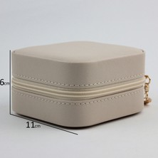 Luseda Bej Renk Taşınabilir Mini Çoklu Takı Organizeri