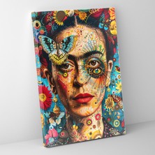 Popcas  Frida Kahlo Tarzı Duvar Sanatı - Kanvas Tablo Ev Dekorasyonu