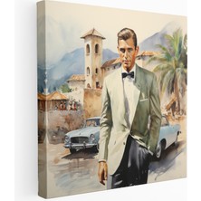 Popcas  Huzur Veren Bağ Watercolor Kanvas Tablo