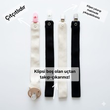 A&D Handmade 4'lü Set Bebek Emzik Askısı (2 Adet Plastik Klipsli, 2 Adet Metal Klipsli)