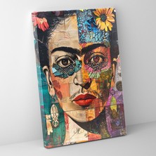 Popcas  Frida Kahlo Tarzı Duvar Sanatı - Ev Dekorasyonu Kanvas Tablo