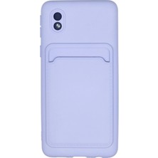 Lowell Home Ieg  Samsung Galaxy A01 Core Kılıf Kelvin Kartvizitli Silikon - Lila LWLRSHM-76W5