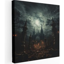 Popcas  Aydınlık Ay Yarasaları Kanvas Tablo