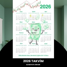 Argesco Mühendislik Takvim 2026 Premium A3 300 gr Dijital Baskı Yeşil Para
