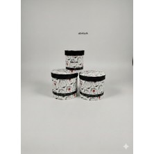 abnturk 15X15X16 1 Adet Gül Desenli Dekoratif Silindir Anılar Organize Hediye Kutusu
